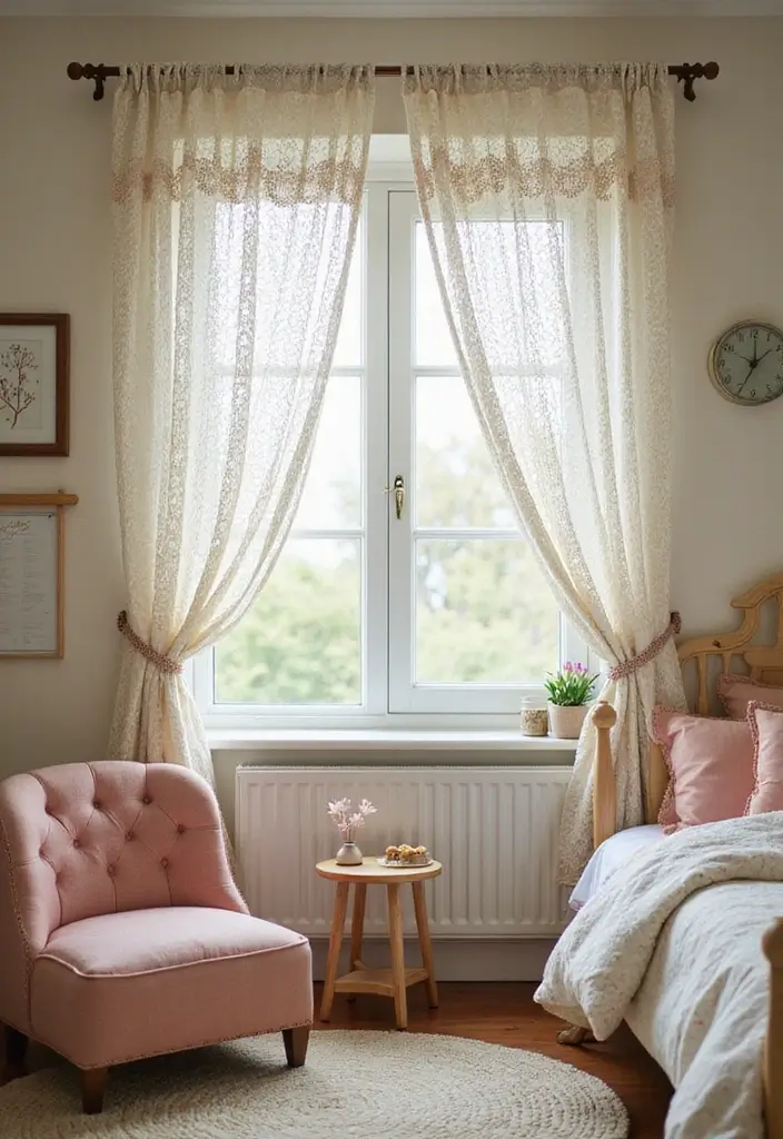 26 Cortinas Tejidas a Crochet Ganchillo para Decorar tu Hogar - 18. Cortinas de Ganchillo con Puntos de Cruz