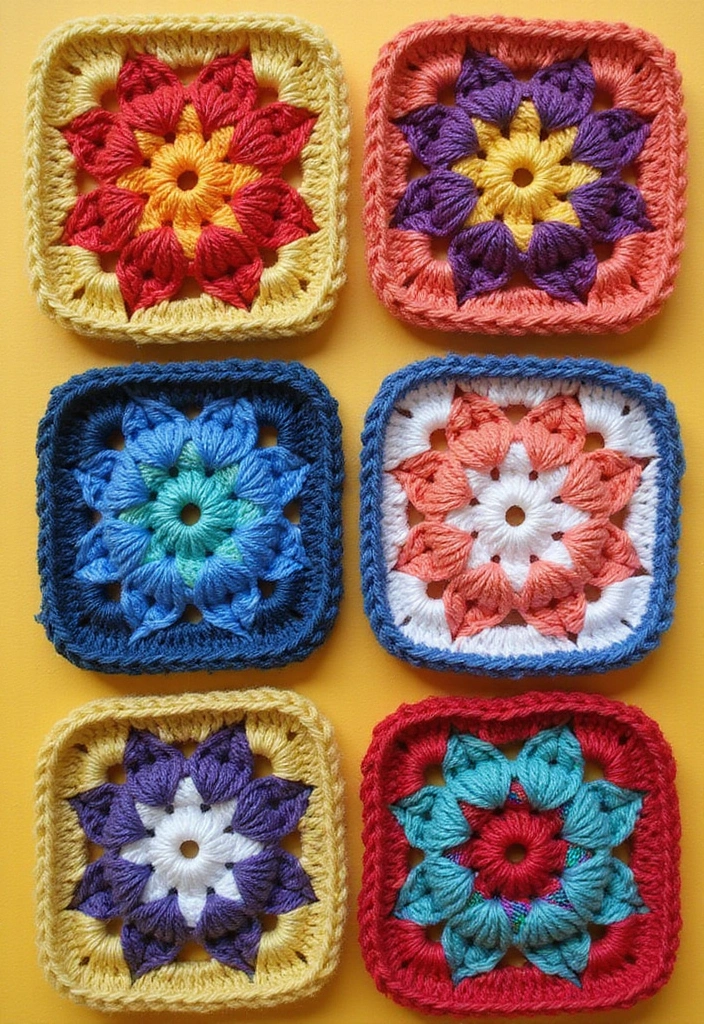 26 Creative Tutorials on How to Crochet a Granny Square for Beginners - 7. Multi-Colored Granny Square