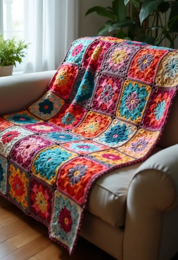 26 Creative Tutorials on How to Crochet a Granny Square for Beginners - 8. Granny Square Blanket