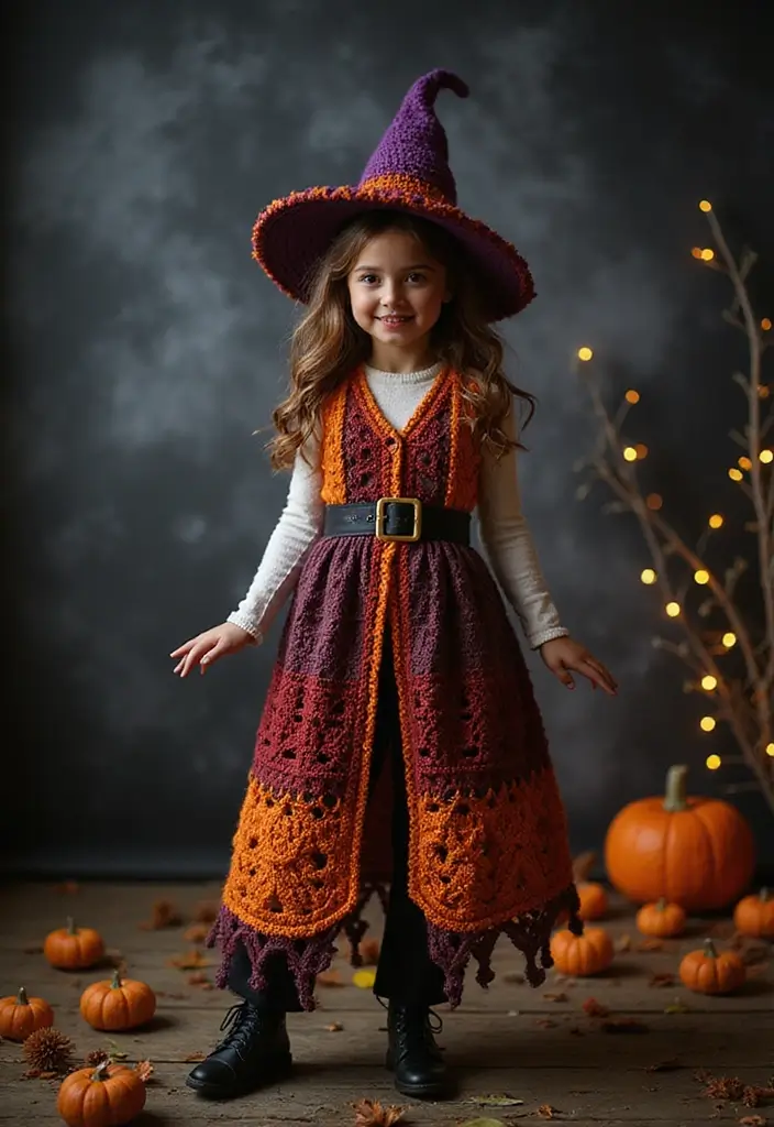 26 Crochet Doll Clothes Free Pattern Ideas for Tiny Fashionistas - 22. Simple Witch Costume