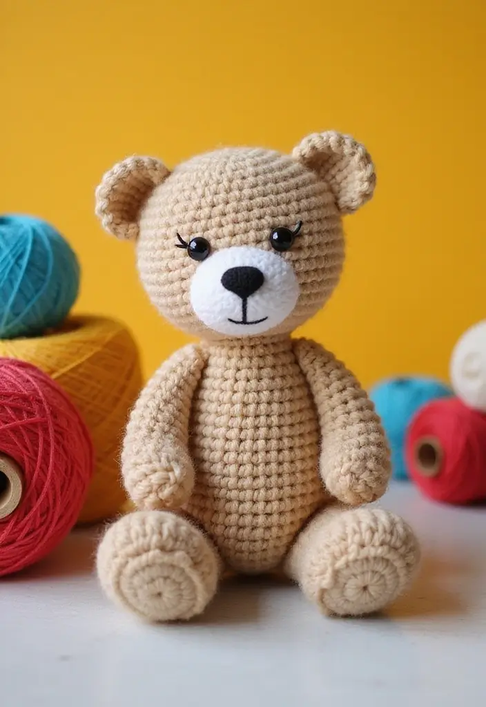 26 Crochet Teddy Bear Pattern Free Ideas for Handmade Gifts - 1. Simple Amigurumi Bear