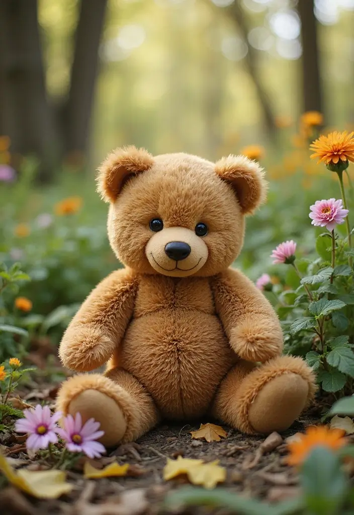 26 Crochet Teddy Bear Pattern Free Ideas for Handmade Gifts - 12. Nature-Inspired Bear