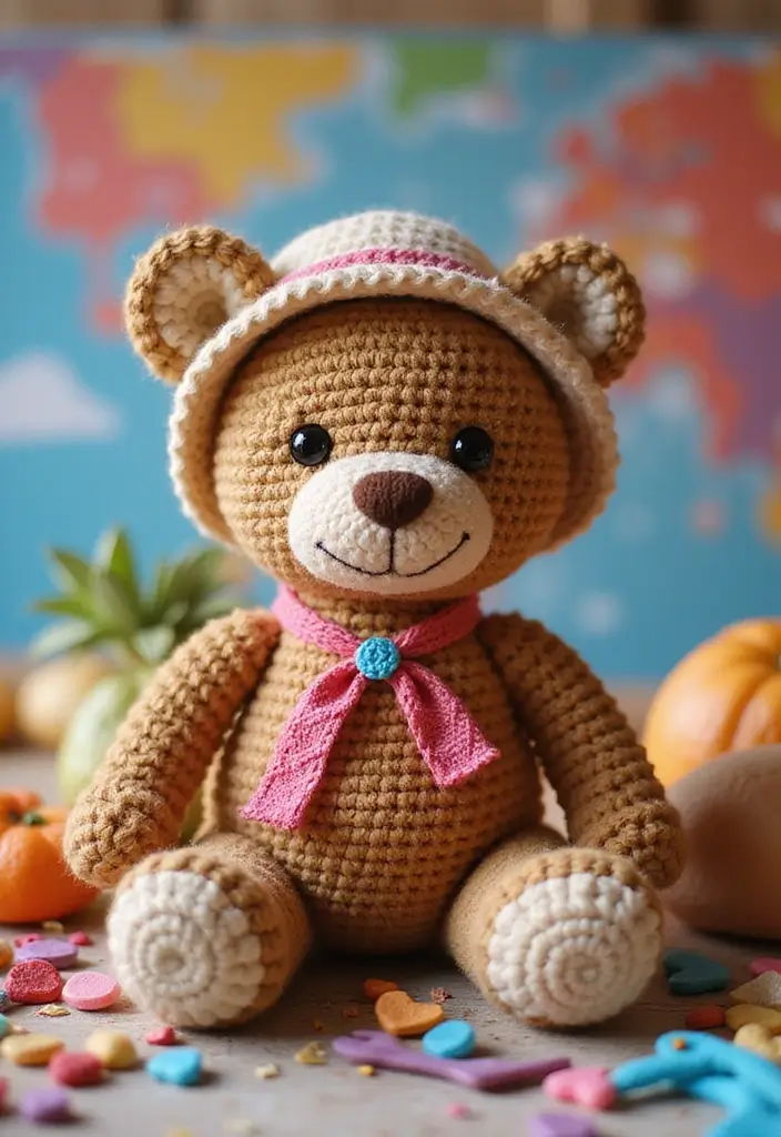 26 Crochet Teddy Bear Pattern Free Ideas for Handmade Gifts - 13. Bear with Accessories