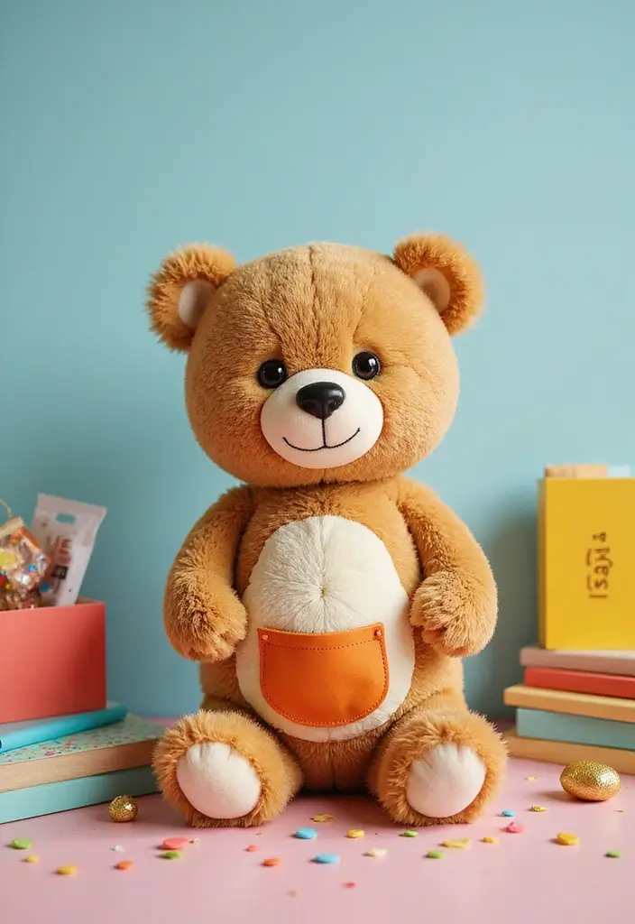 26 Crochet Teddy Bear Pattern Free Ideas for Handmade Gifts - 14. Bear with a Tummy Pocket