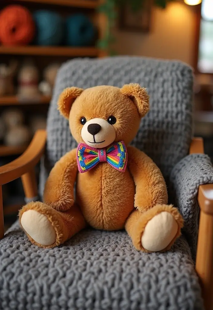 26 Crochet Teddy Bear Pattern Free Ideas for Handmade Gifts - 2. Teddy Bear with Bow Tie