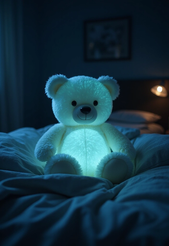 26 Crochet Teddy Bear Pattern Free Ideas for Handmade Gifts - 26. Glow-in-the-Dark Bear