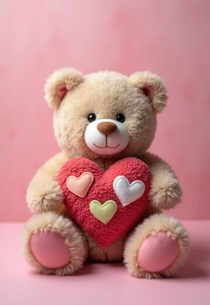 26 Crochet Teddy Bear Pattern Free Ideas for Handmade Gifts - 7. Bear with Heart-Shaped Patches