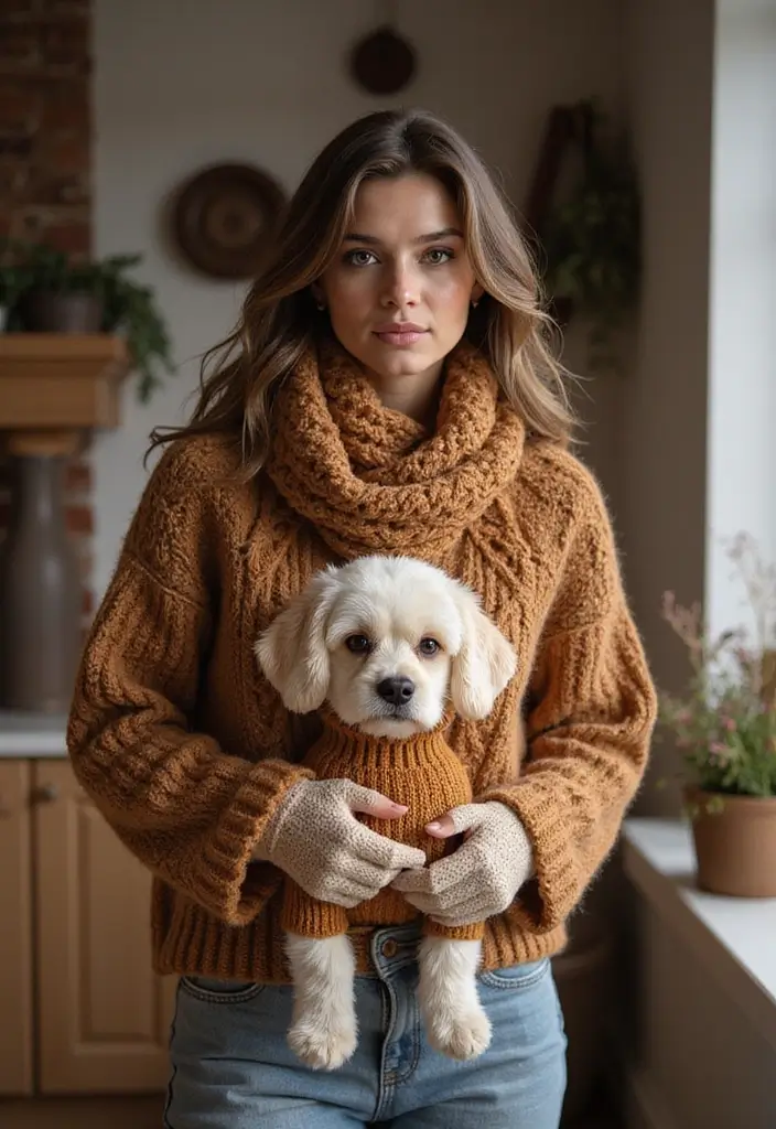 26 Cute Crochet Dog Sweater Free Pattern Ideas for Your Pet - 15. The Layered Look Sweater