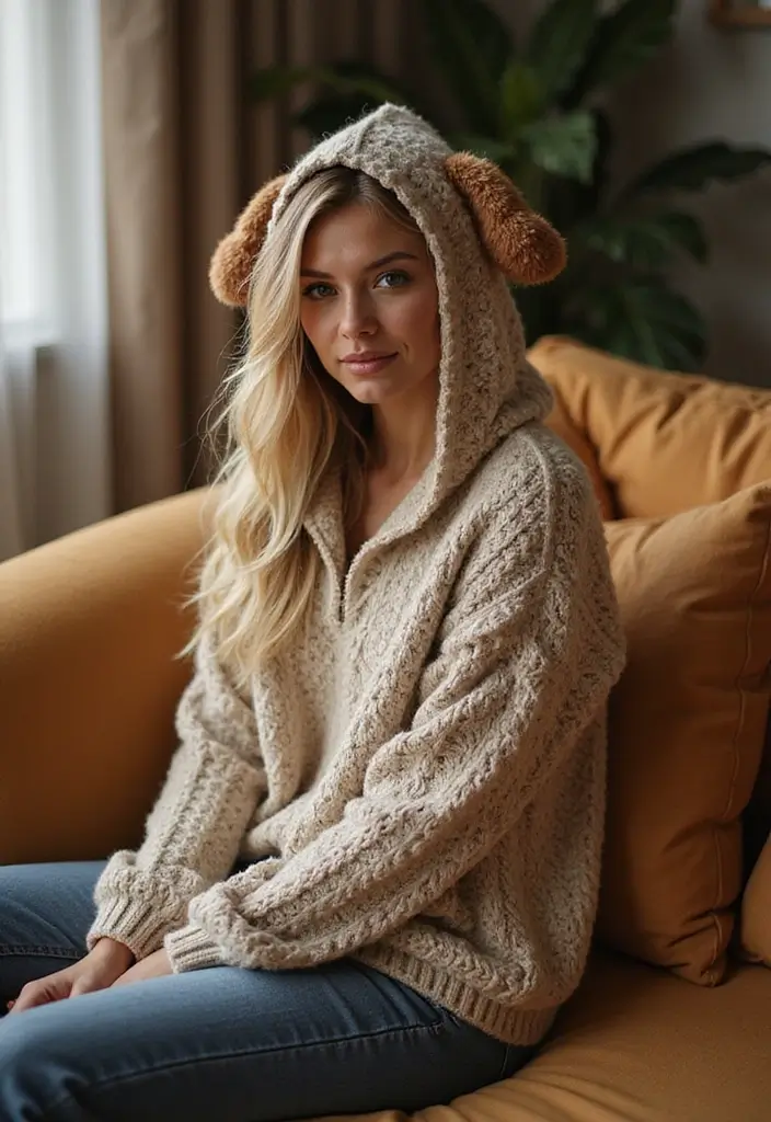 26 Cute Crochet Dog Sweater Free Pattern Ideas for Your Pet - 20. The Hoodie Blanket Combo