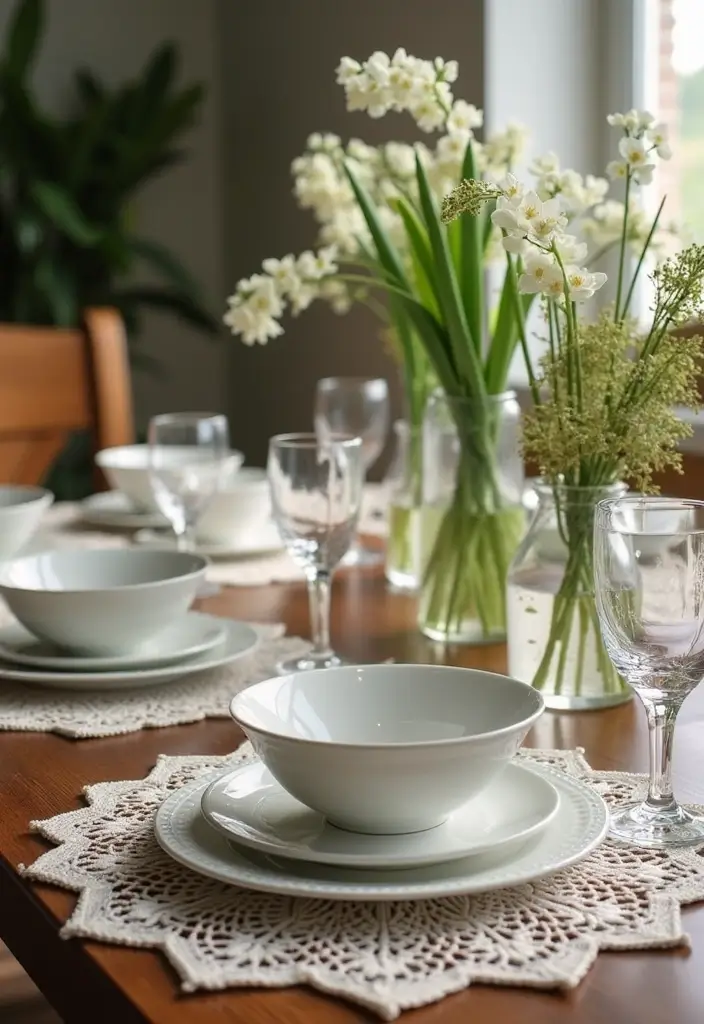 26 Lily of the Valley Crochet Ideas: Delicate and Beautiful - 21. Unique Lily of the Valley Crochet Table Mats