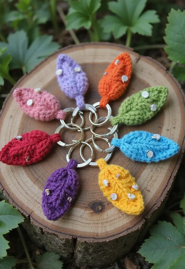26 Lily of the Valley Crochet Ideas: Delicate and Beautiful - 4. Charming Lily of the Valley Crochet Keychains