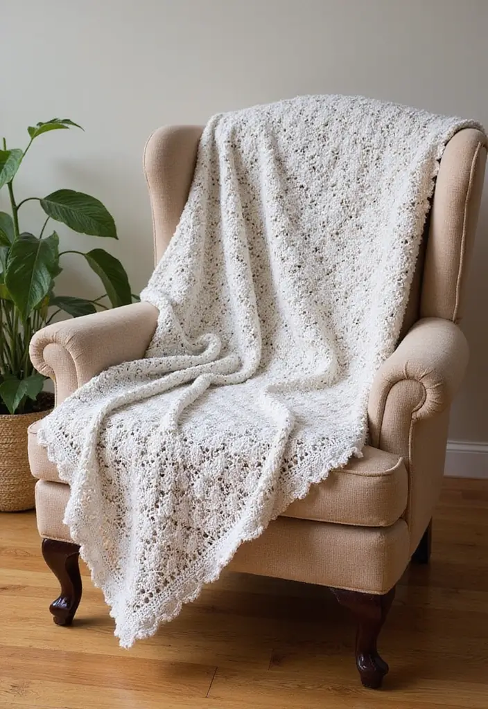 26 Lily of the Valley Crochet Ideas: Delicate and Beautiful - 6. Cozy Lily of the Valley Crochet Blanket
