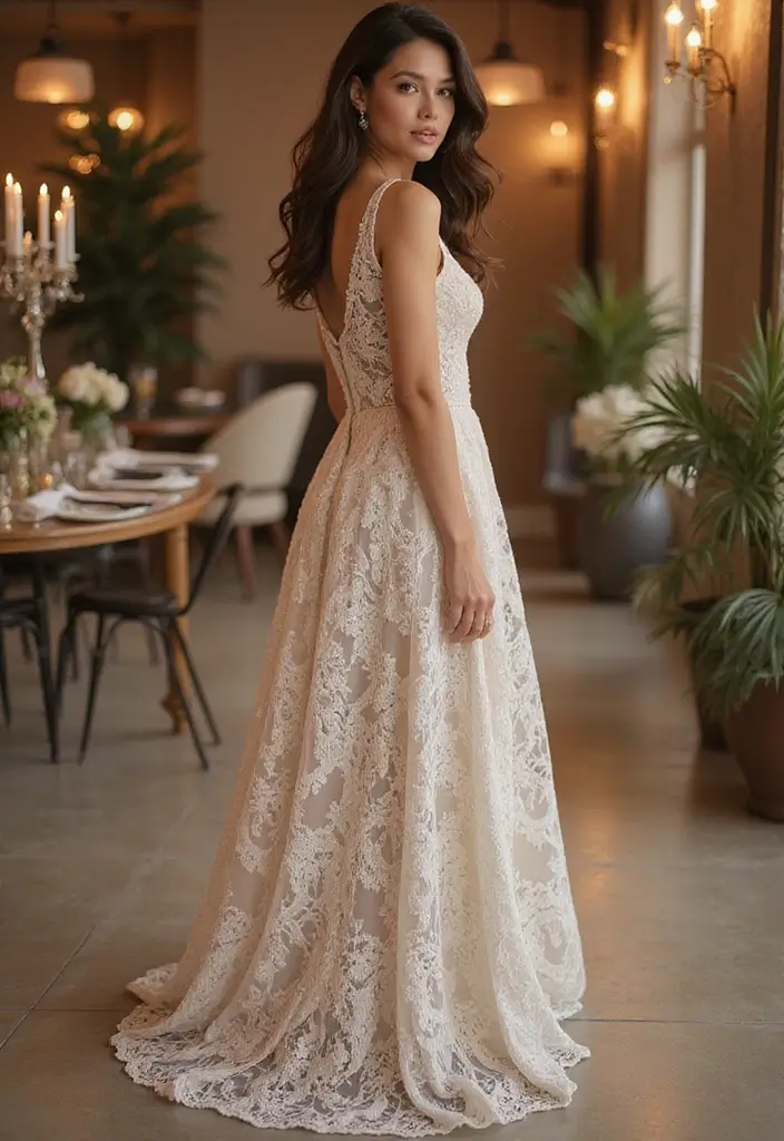 26 Modèles de Robes au Crochet Élégantes pour Toutes les Occasions - 13. La Robe de Réception Élégante