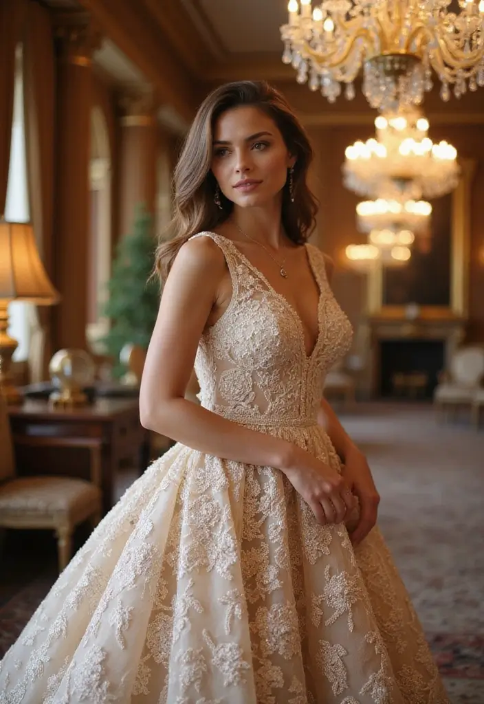 26 Modèles de Robes au Crochet Élégantes pour Toutes les Occasions - 14. La Robe de Bal Luxueuse