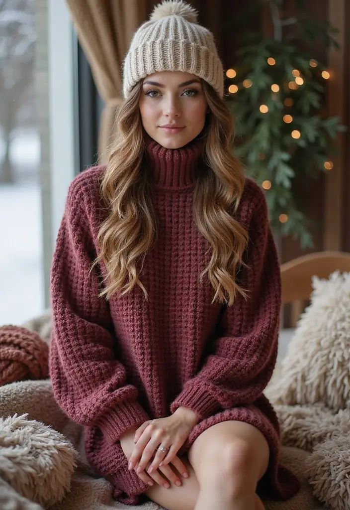 26 Modèles de Robes au Crochet Élégantes pour Toutes les Occasions - 16. La Robe à Col Roulé