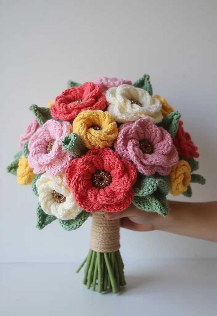 26 Ramos de Flores a Crochet Ideas Creativas y Románticas - 23. Ramos para Eventos Temáticos