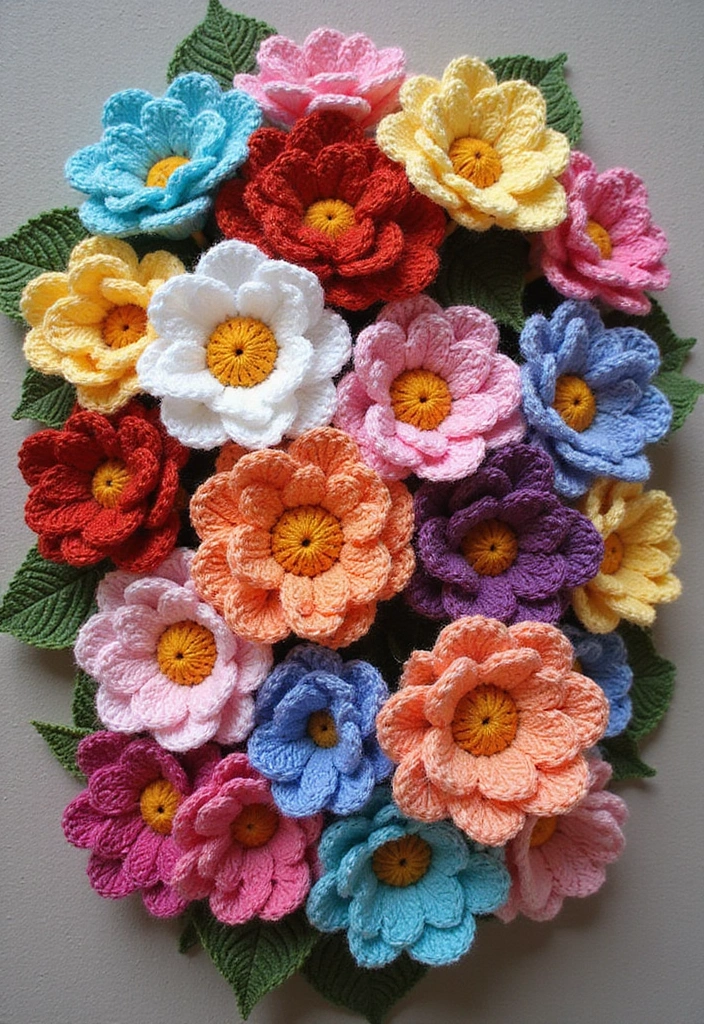26 Ramos de Flores a Crochet Ideas Creativas y Románticas - 26. Ramos de Flores para Inspiración Creativa