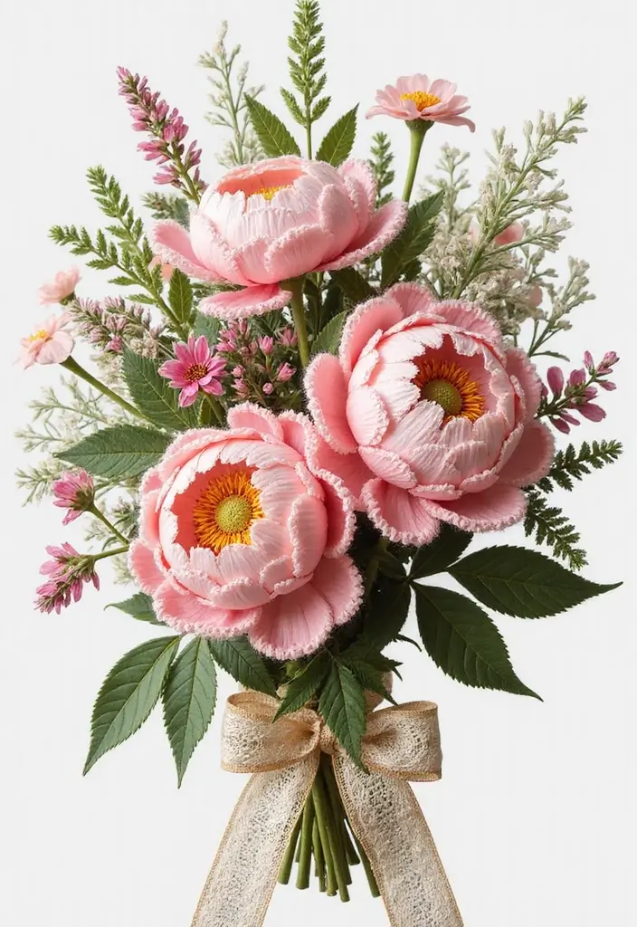 26 Ramos de Flores a Crochet Ideas Creativas y Románticas - 9. Ramos de Flores Vintage