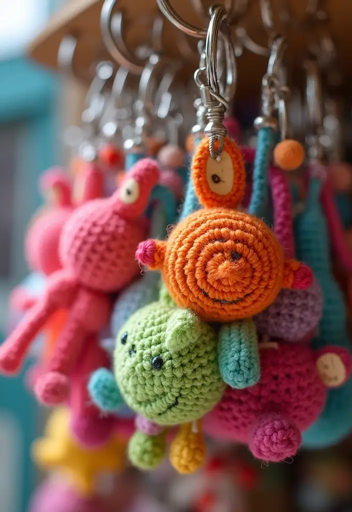 26 Step-by-Step Guides on How to Crochet for Beginners: Simple and Fun - 18. Crochet Keychains: Tiny and Fun Projects