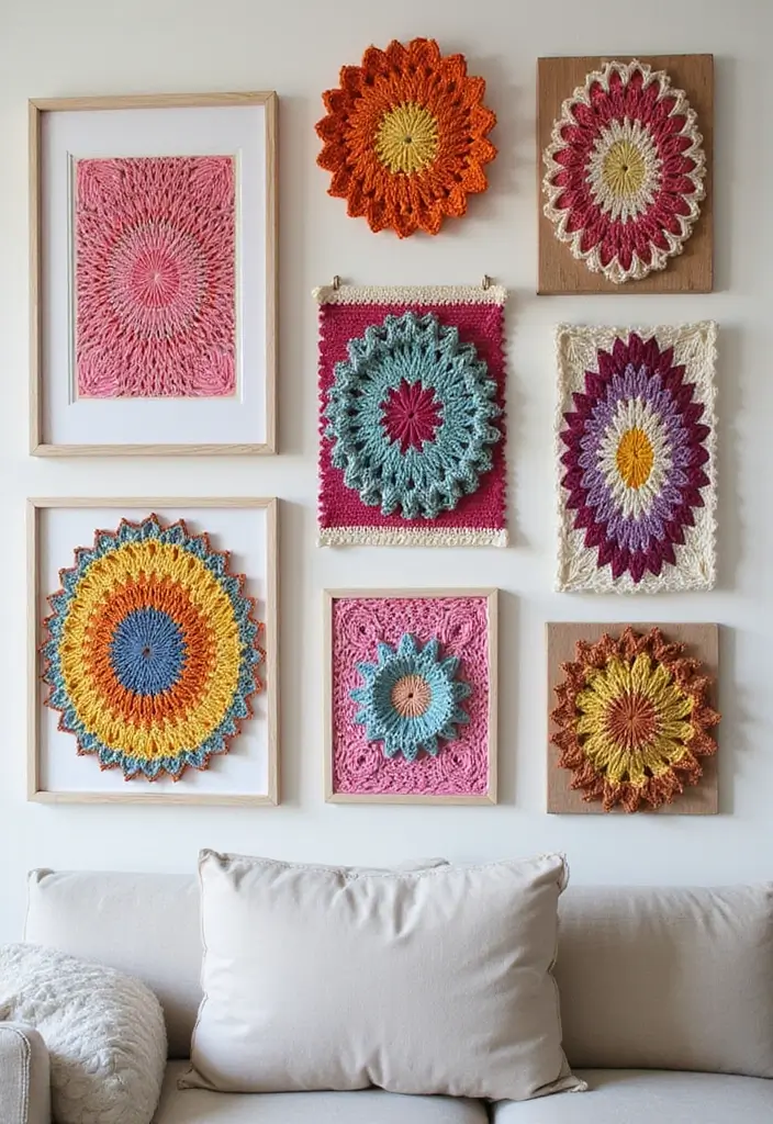 26 Step-by-Step Guides on How to Crochet for Beginners: Simple and Fun - 19. Crochet Wall Art: Creative Expressions