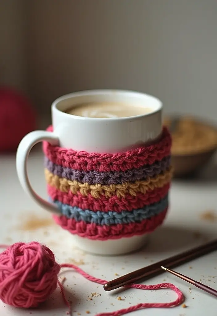 26 Step-by-Step Guides on How to Crochet for Beginners: Simple and Fun - 22. Crochet Cozies: Keep Your Drinks Warm