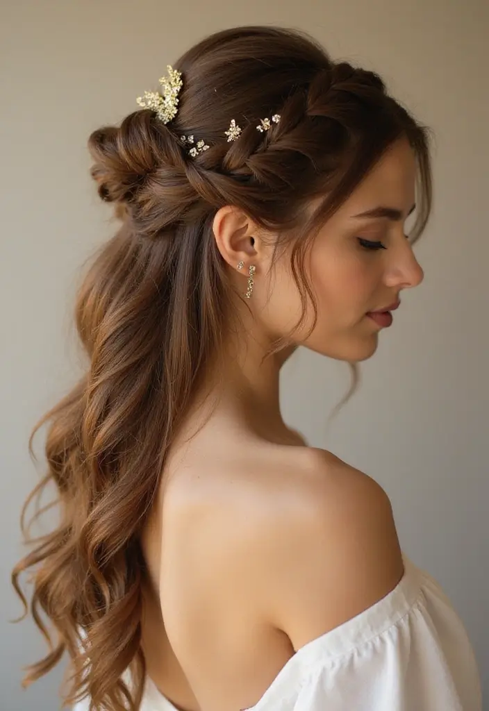 27 Beautiful Crochet Styles for Black Women: Elegant and Modern - 11. Half-Braided Updo