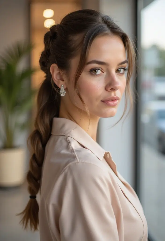 27 Beautiful Crochet Styles for Black Women: Elegant and Modern - 22. Braided Ponytail