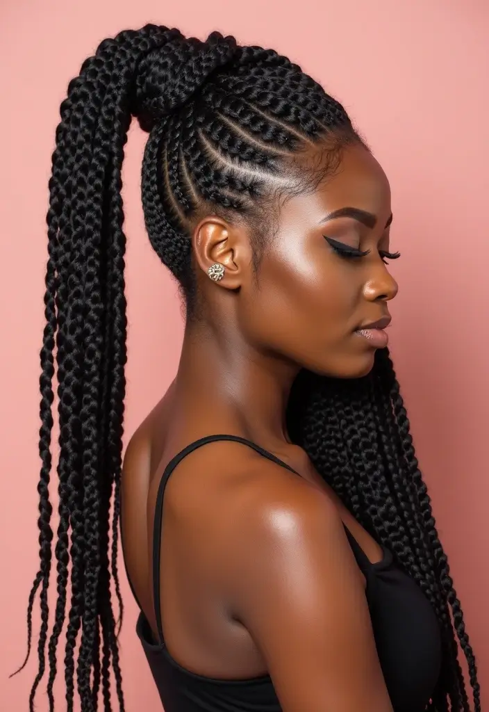 27 Beautiful Crochet Styles for Black Women: Elegant and Modern - 3. Box Braids