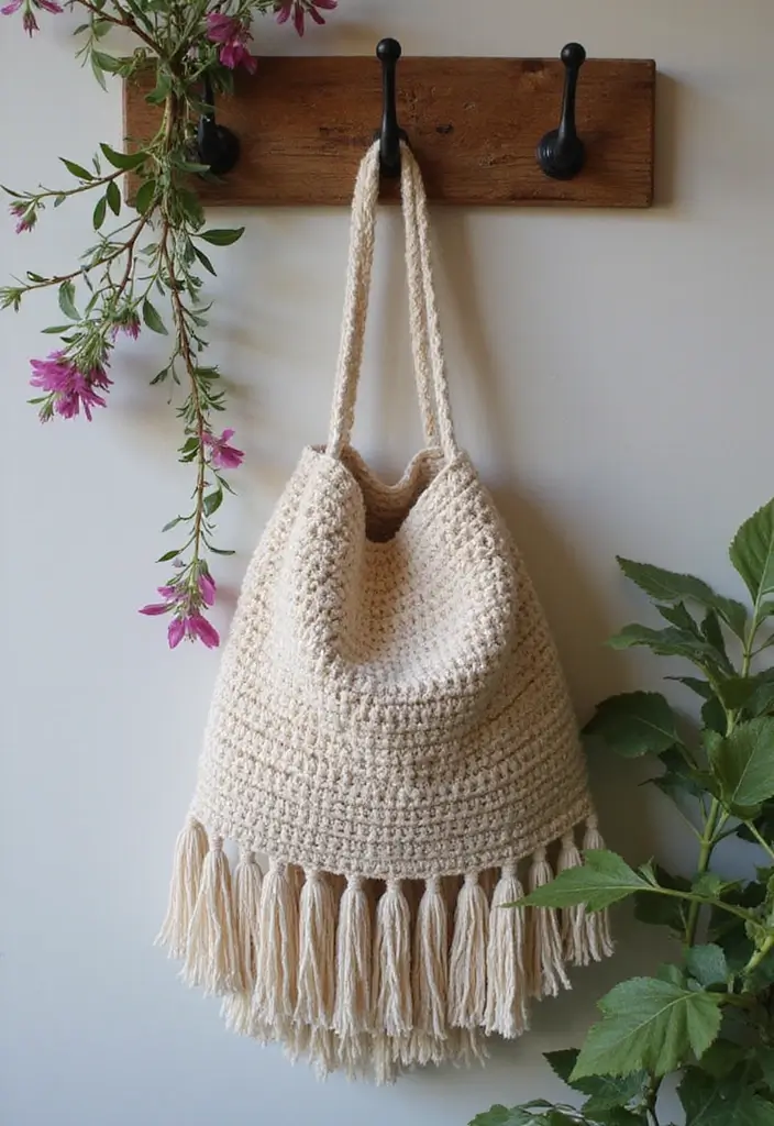 27 Chic Modèles de Sac en Crochet Faciles à Réaliser à la Maison - 4. Sac en Crochet à Franges