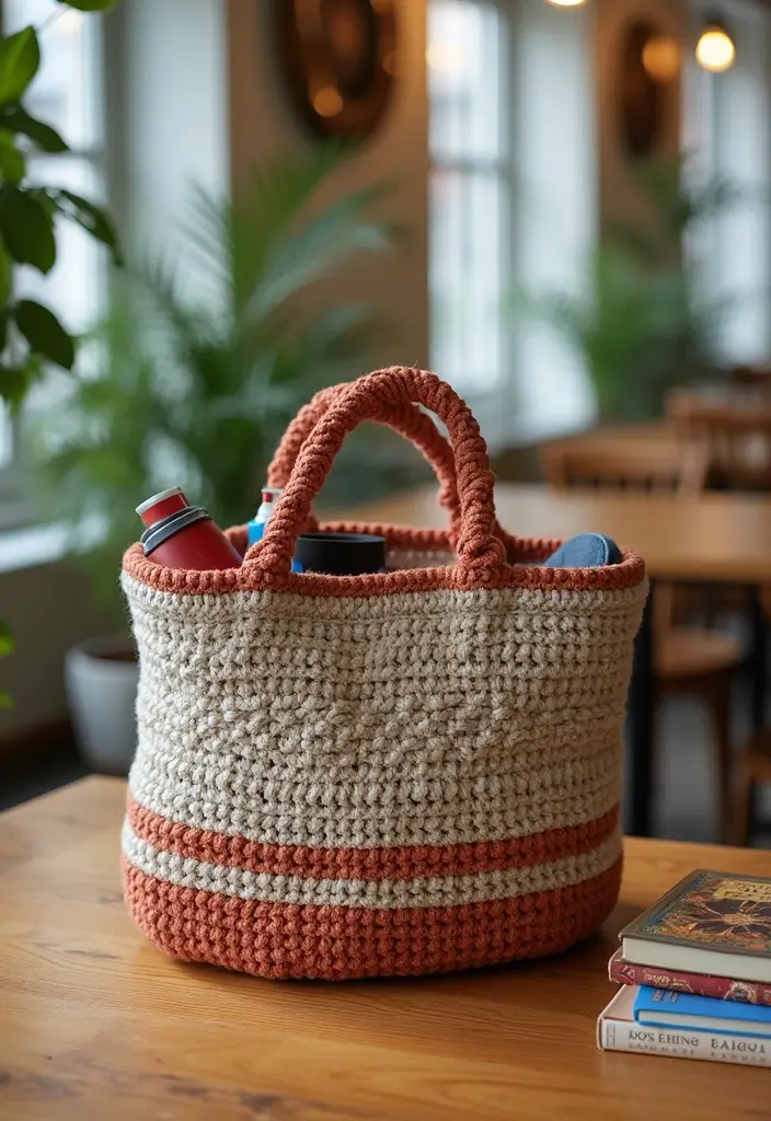 27 Chic Modèles de Sac en Crochet Faciles à Réaliser à la Maison - 8. Sac en Crochet Multi-Usages