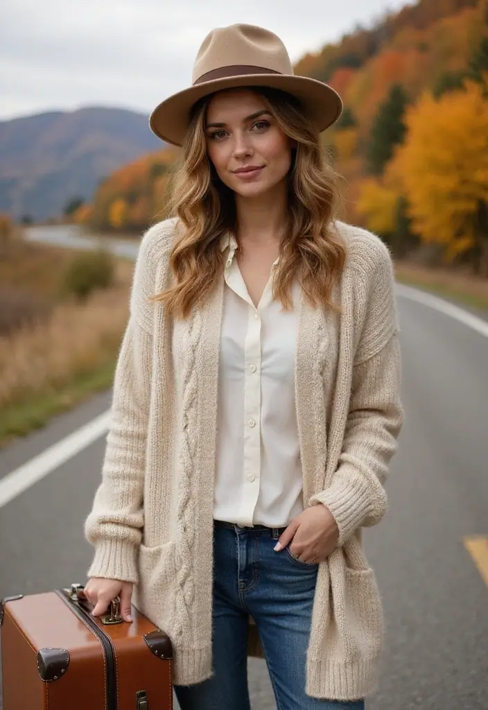 27 Crochet Cardigan Pattern Free Women Designs for Every Season - 11. Road Trip Ready Cardigan