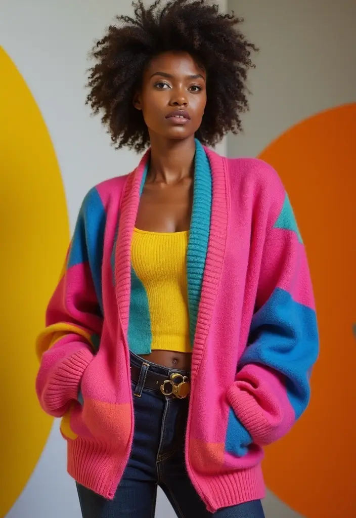 27 Crochet Cardigan Pattern Free Women Designs for Every Season - 22. Artistic Abstract Cardigan