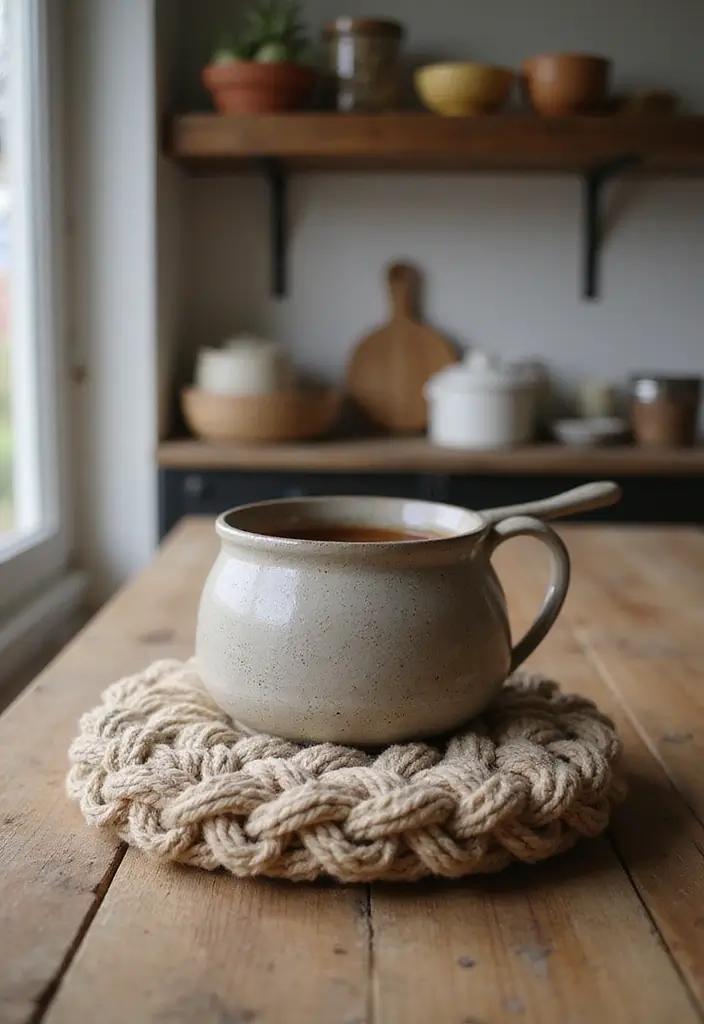 27 Crochet Pot Holders Free Pattern Designs for Your Kitchen - 19. Braided Style Pot Holder
