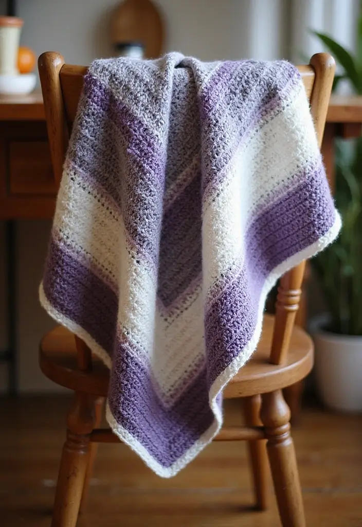 27 Crochet Pot Holders Free Pattern Designs for Your Kitchen - 6. Ombre Pot Holder