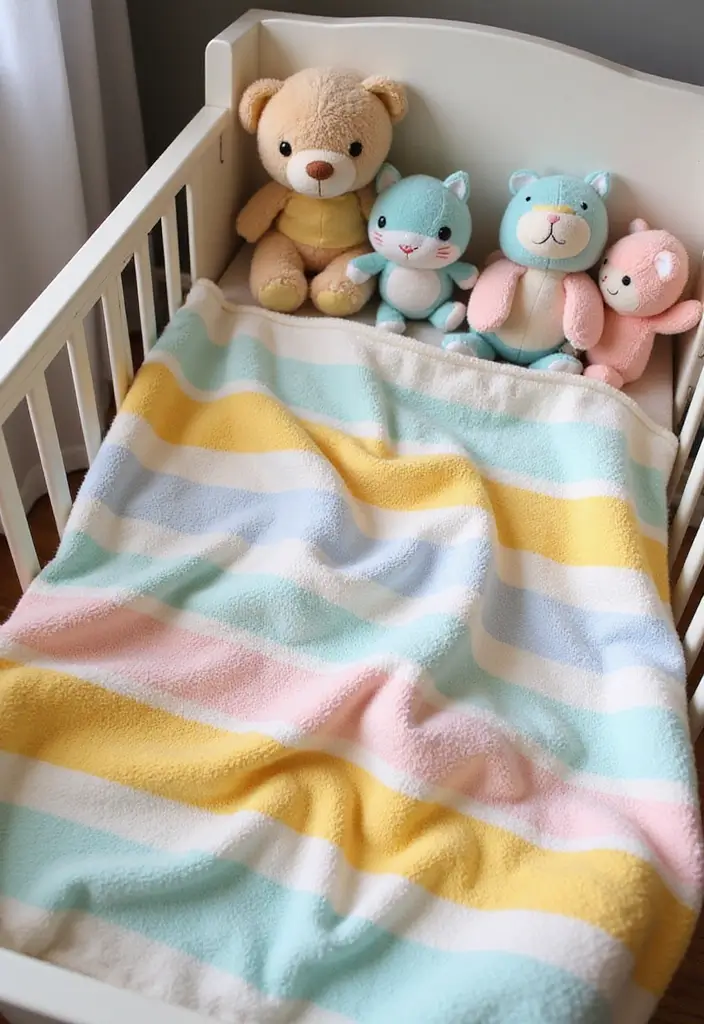 27 Mosaic Crochet Patterns Free Charts Full of Colors and Texture - 15. Bright Stripes Baby Blanket