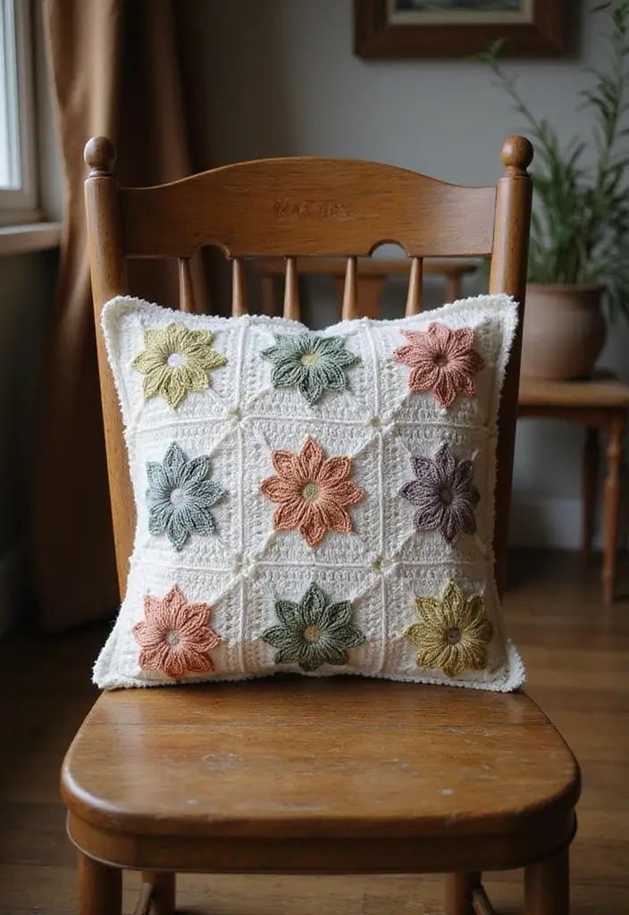 27 Mosaic Crochet Patterns Free Charts Full of Colors and Texture - 3. Cozy Cottage Pillow