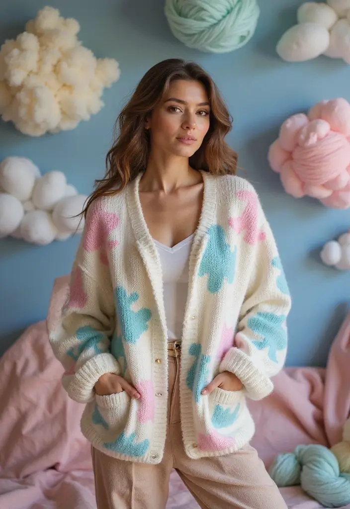 27 Motifs de Cardigan en Crochet Chic pour vos Créations DIY - 24. Cardigan à Motif de Spectre