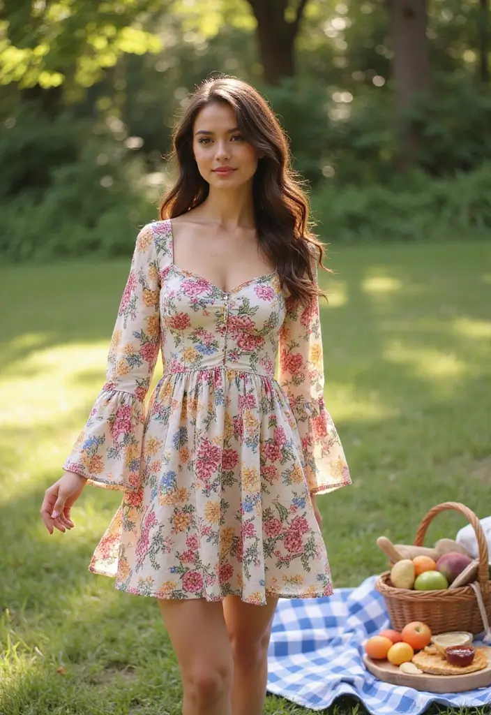 27 Vestidos Tejidos a Crochet con Patrones Perfectos para Verano e Invierno - 5. Vestido de Verano con Mangas Acampanadas