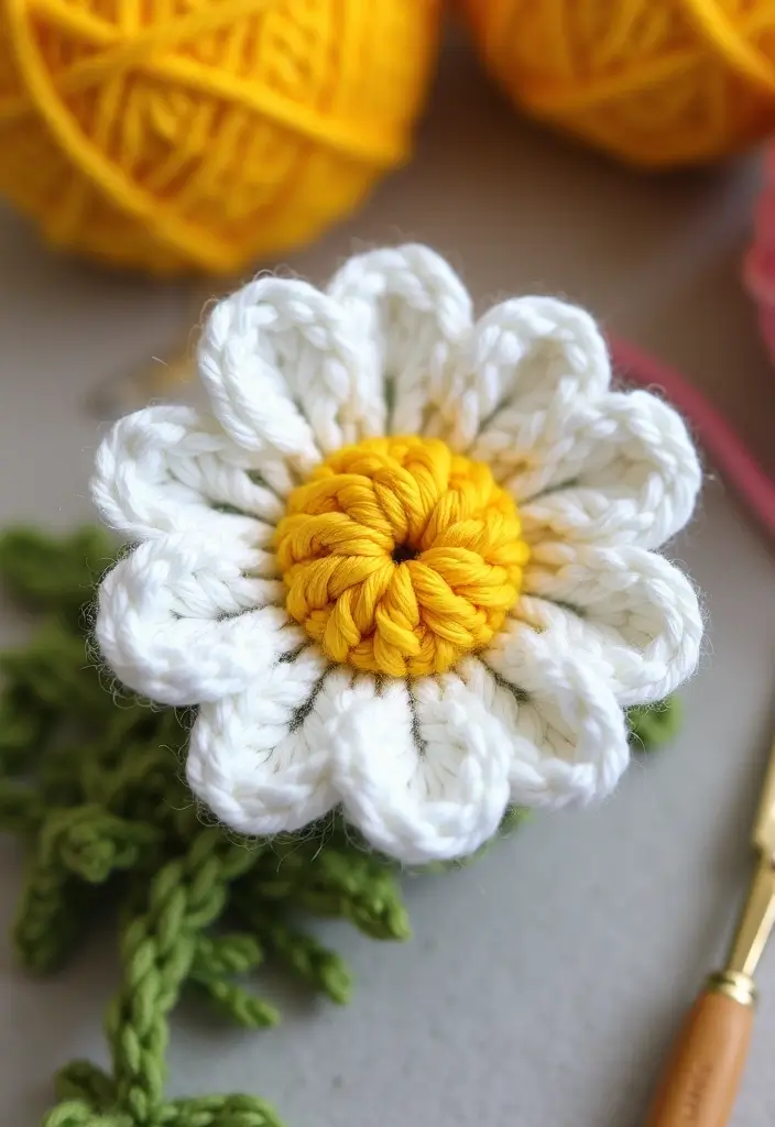 28 Creative Guides on How to Crochet a Flower for Decoration - 1. Classic Crochet Daisy