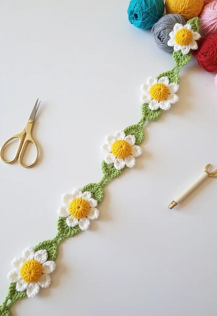 28 Creative Guides on How to Crochet a Flower for Decoration - 13. Cozy Crochet Daisy Chains