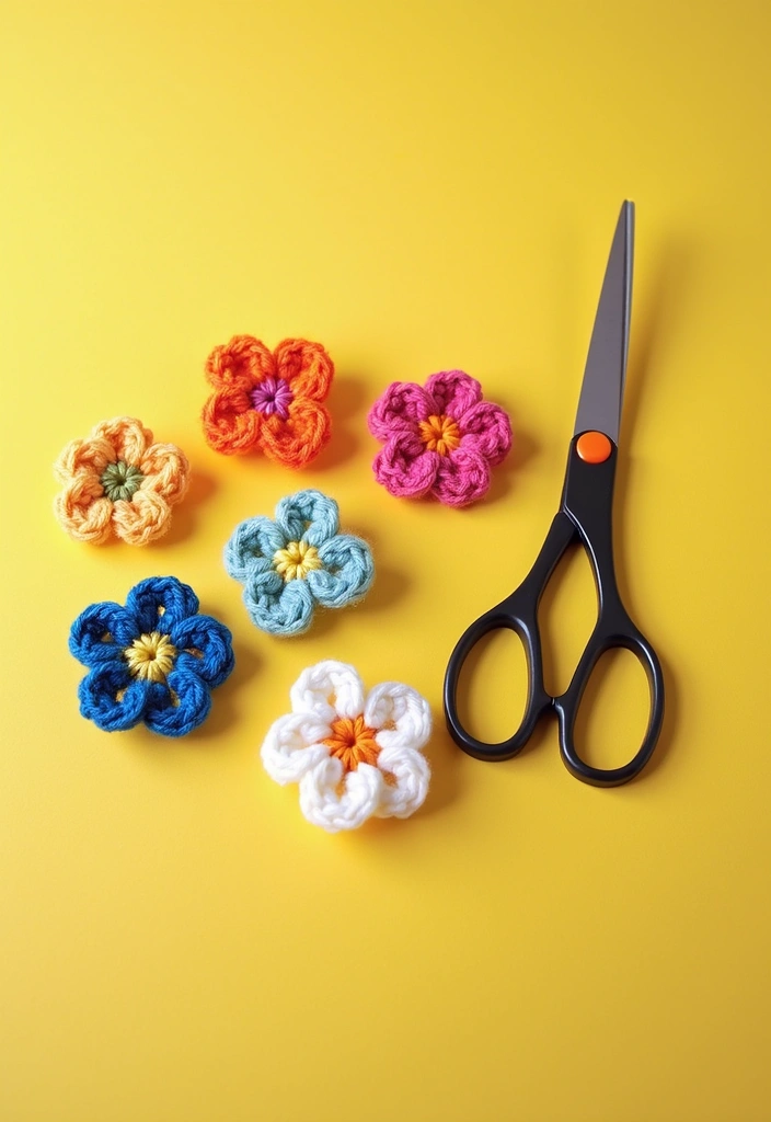 28 Creative Guides on How to Crochet a Flower for Decoration - 19. Charming Crochet Flower Hairpins