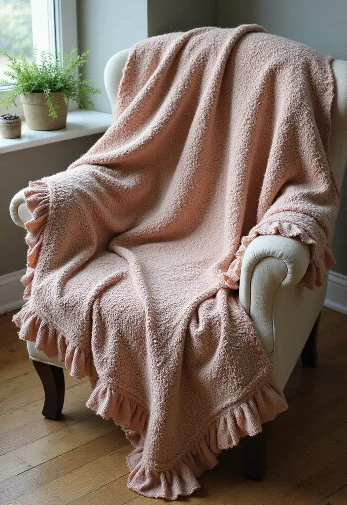 28 Free Crochet Patterns for Afghans: Cozy and Timeless Designs - 24. Ruffled Edges