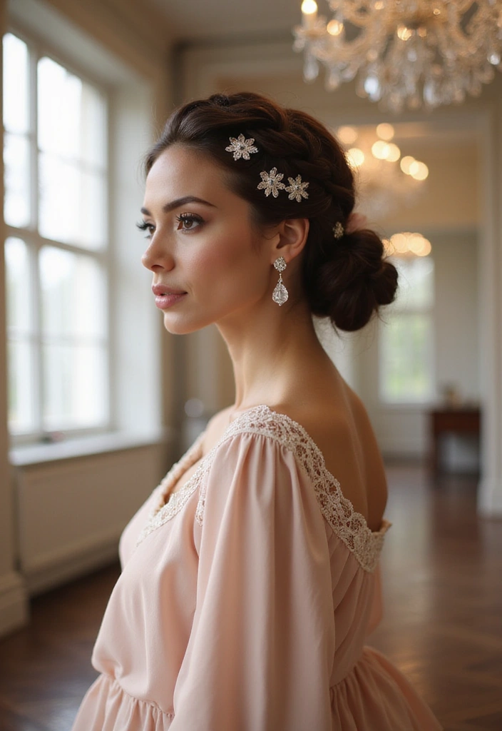 28 Half Braids Half Crochet Hairstyles: Stylish Looks to Inspire - 10. Elegant Crown Braid with Crochet Accents