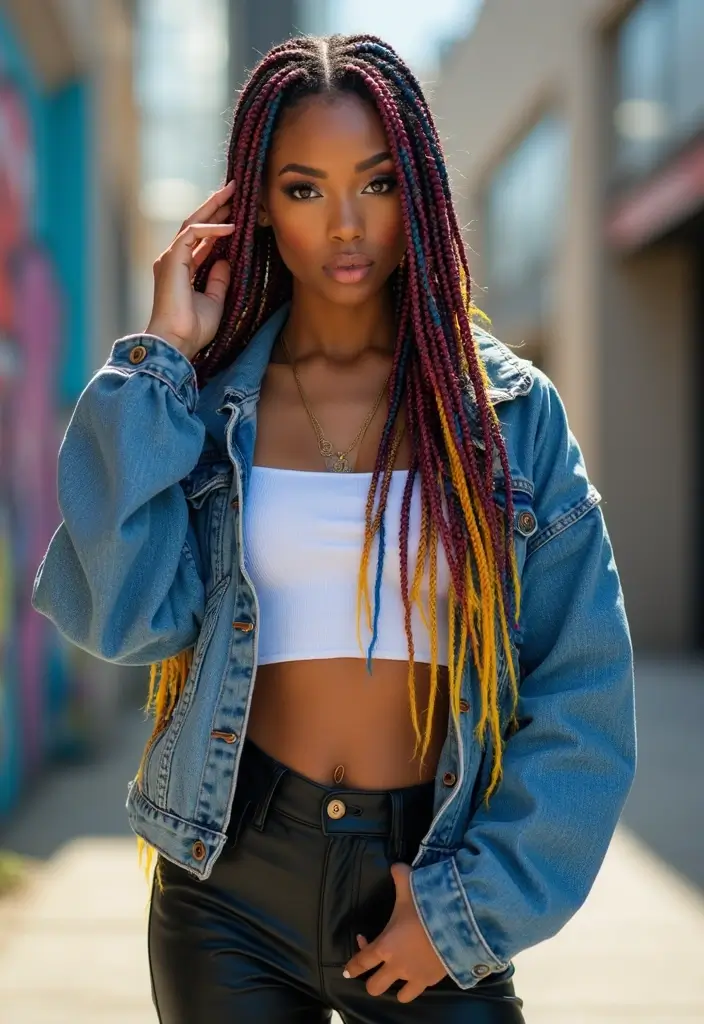 28 Half Braids Half Crochet Hairstyles: Stylish Looks to Inspire - 11. Unique Spiral Braids with Crochet Highlights