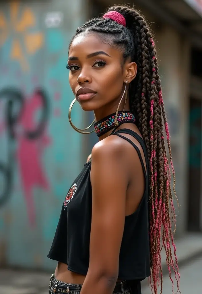 28 Half Braids Half Crochet Hairstyles: Stylish Looks to Inspire - 13. Bold Side Braid with Crochet Rush