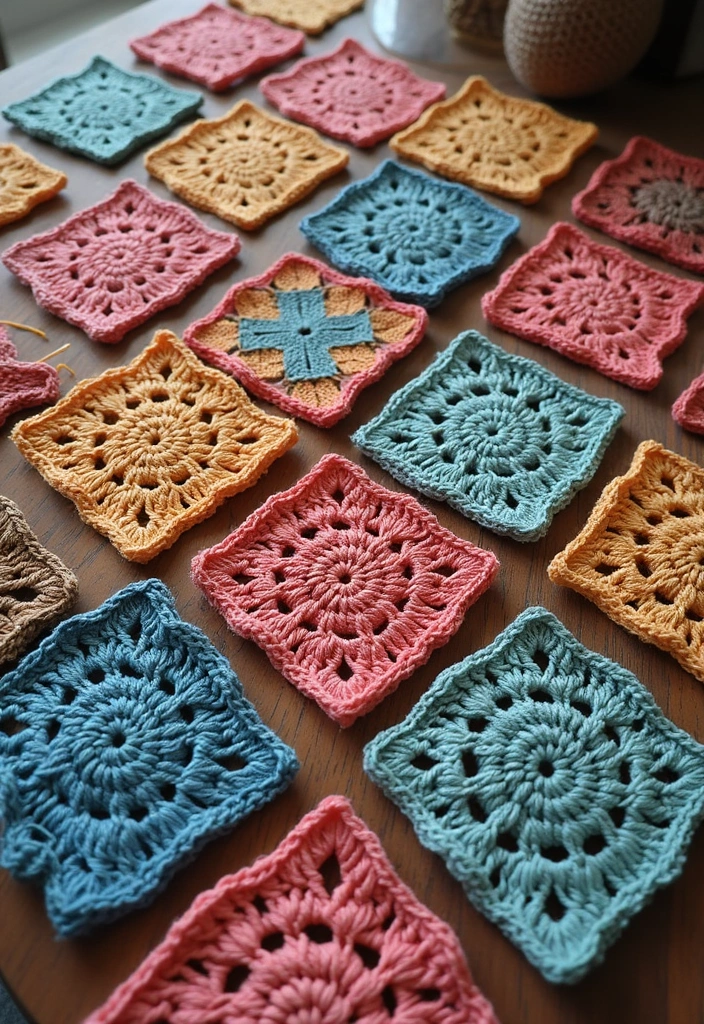 28 Modèles de Carrés en Crochet Originaux pour vos Projets DIY - 1. Carré Traditionnel en Crochet