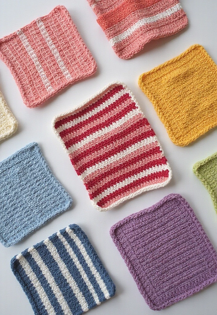 28 Modèles de Carrés en Crochet Originaux pour vos Projets DIY - 3. Carré en Crochet à Rayures