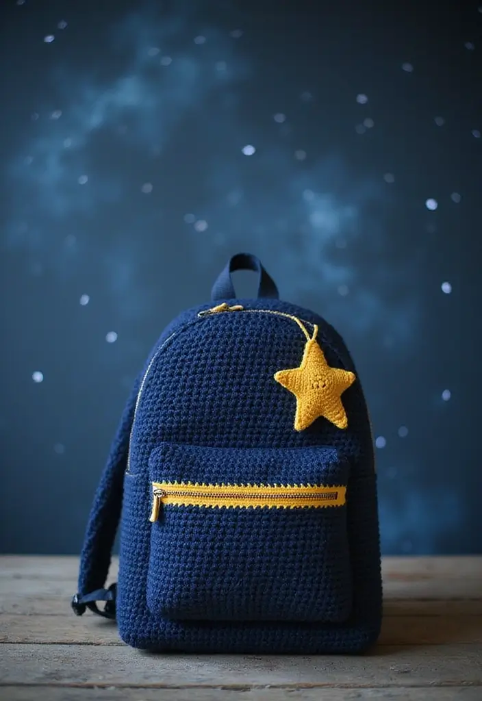 28 Patrón de Mochila de Crochet Paso a Paso con Estilo Único - 19. Mochila de Estrella