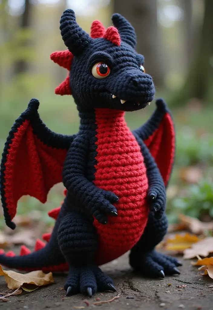 28 Patrón de Mochila de Crochet Paso a Paso con Estilo Único - 7. Mochila de Dragón