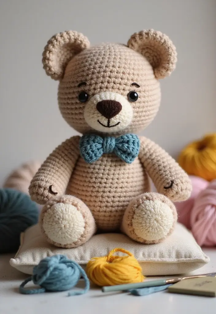 28 Patrones de Crochet de Animales Tiernos para Regalar o Decorar - 1. Oso de Crochet